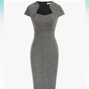 GRACE KARIN Women's Gorgeous Pencil Dress Cap Sleeve Tweed Pencil Dress for Work
